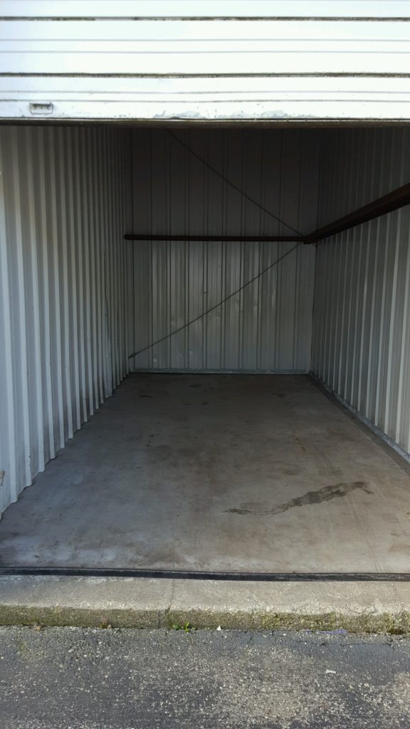 Two auctions are the same day image an empty storage locker after cleaning it out