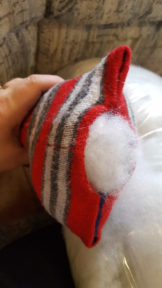 Make Your Own Snowman Pillows For Christmas Gifts stuff with poly fil fiber fill