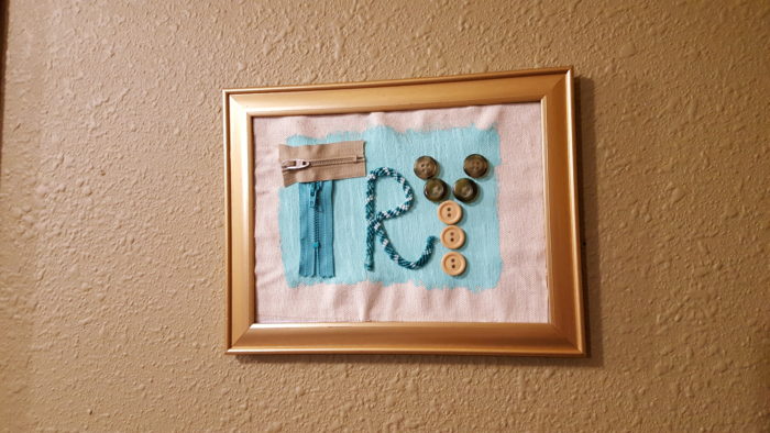 wall hanging of inspirational word try
