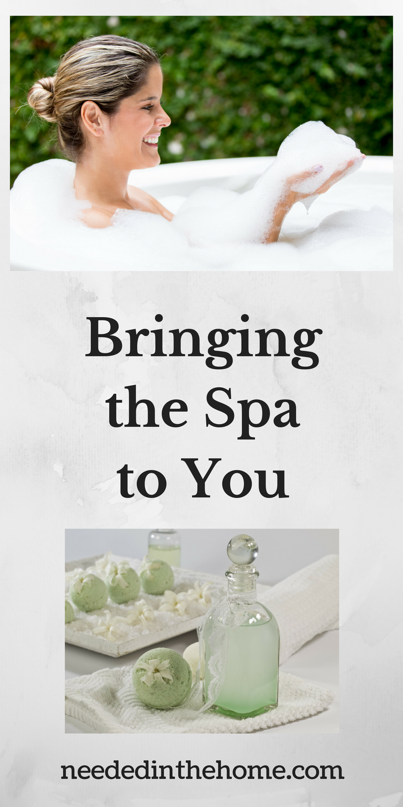 smiling woman in bubble bath soaps bath oils Bringing the Spa to You neededinthehome