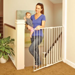 stair gate mom and baby open gate Attention, Parents To Be! How To Prepare Your Home For A New Arrival 