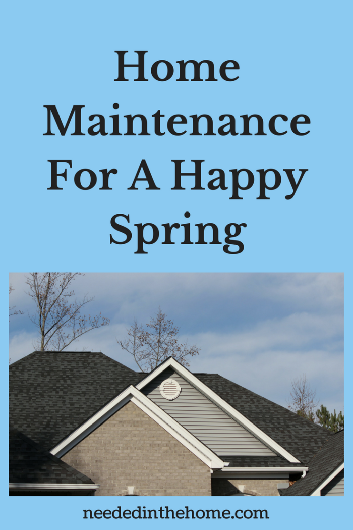 roof sky trees house Home Maintenance For A Happy Spring neededinthehome.com