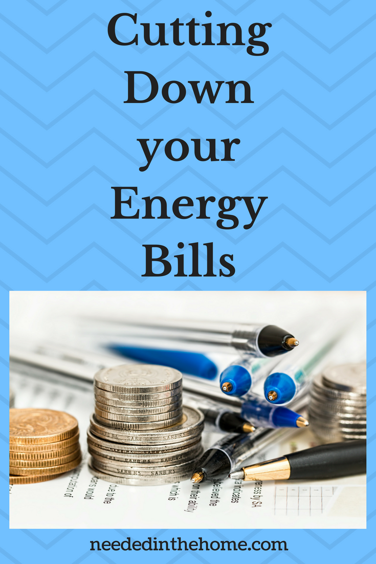 Cutting Down Your Energy Bills / The Ultimate Guide on How To Cut Down your Energy Bills / coins pens electric bills heat bills neededinthehome