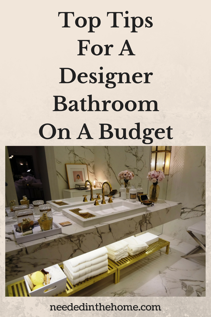 Top Tips For A Designer Bathroom On A Budget bathroom vanity marble look neededinthehome