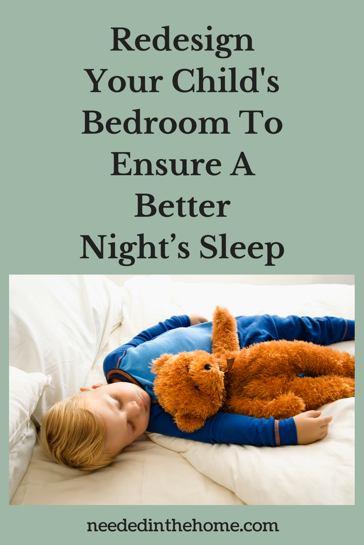 Redesign Your Child's Bedroom To Ensure A Better Night’s Sleep little boy asleep with his teddy bear neededinthehome
