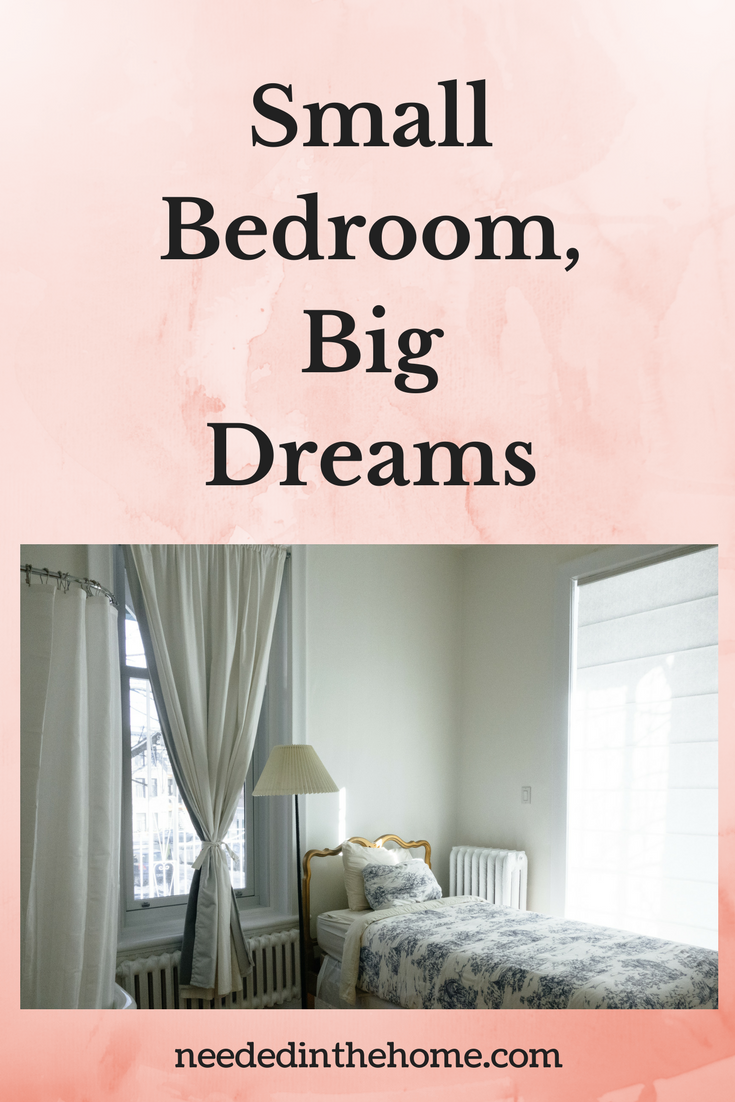Small Bedroom, Big Dreams bed lamp curtains in a small room neededinthehome