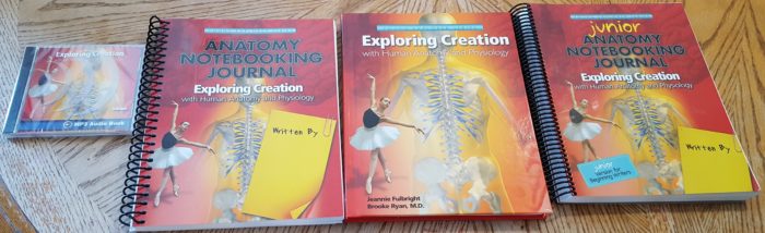 Apologia shipment of MP3 CD Standard and Junior Anatomy Notebooking Journal spiral workbooks textbook of Exploring Creation with Human Anatomy and Physiology