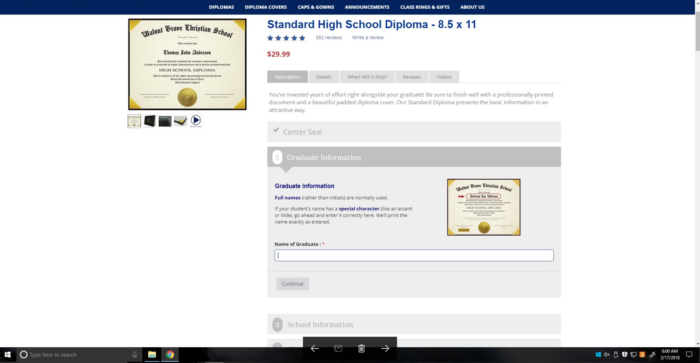 Ordering a High School Homeschool Diploma Online