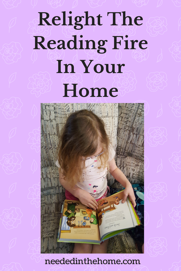 Five Ways You Can Relight The Reading Fire In Your Home image girl reading a book neededinthehome