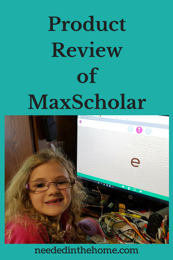 Product Review of MaxScholar image girl student at computer with letter "e" neededinthehome