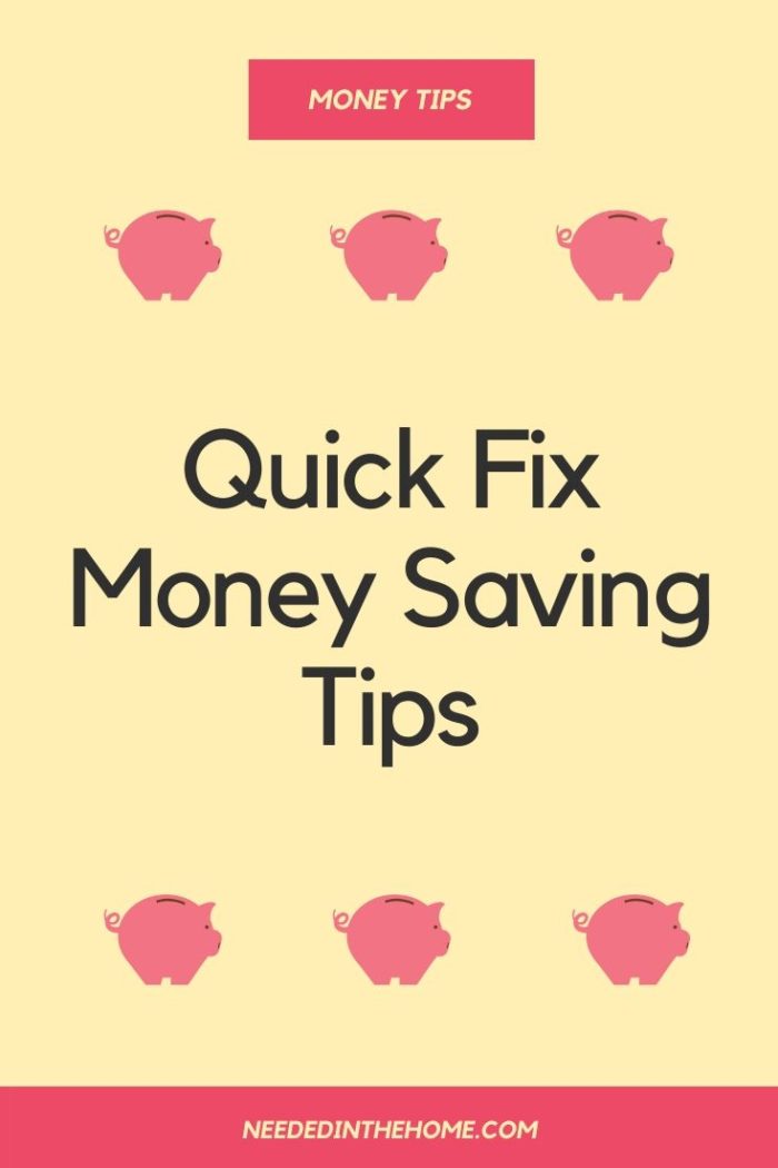 Quick Fix Money Saving Tips piggy banks neededinthehome