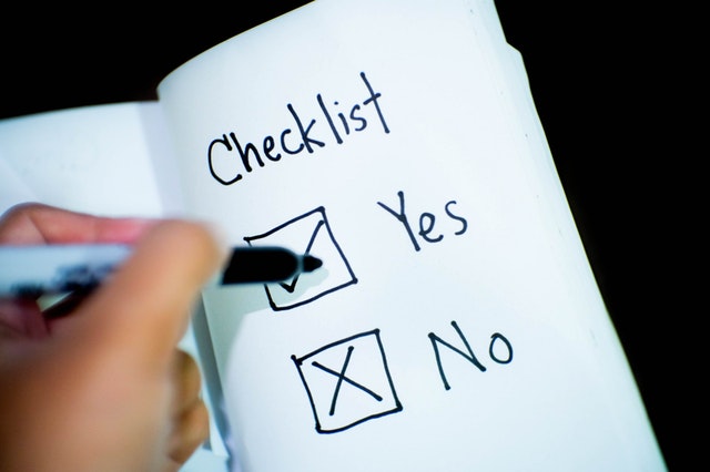 Checklist yes no financial goal ideas 2020