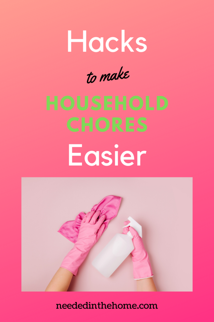 pinterest-pin-description Hacks to make household chores easier gloved hands cleaning spray bottle cloth neededinthehome