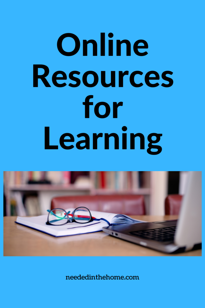 pinterest-pin-description online resources for learning glasses notebook laptop books neededinthehome