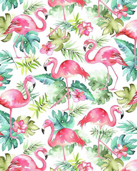 NeededInTheHome Etsy favorites flamingo cotton fabric sold by the yard from onmuskratcreek