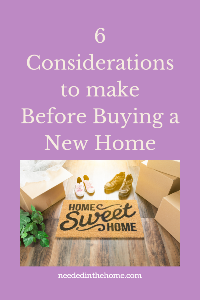 pinterest-pin-description 6 considerations to make before buying a new home doormat home sweet home shoes moving boxes neededinthehome