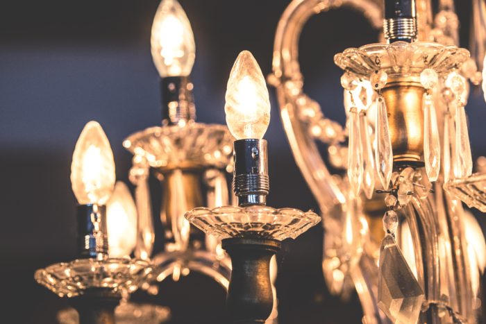 show-stopping lighting crystal and bronze chandelier