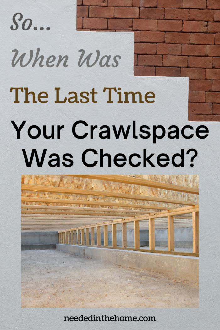 pinterest-pin-description so when was the last time your crawlspace was checked? basement crawlspace neededinthehome