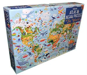 Usborne atlas and jigsaw puzzle of the world 300 pieces