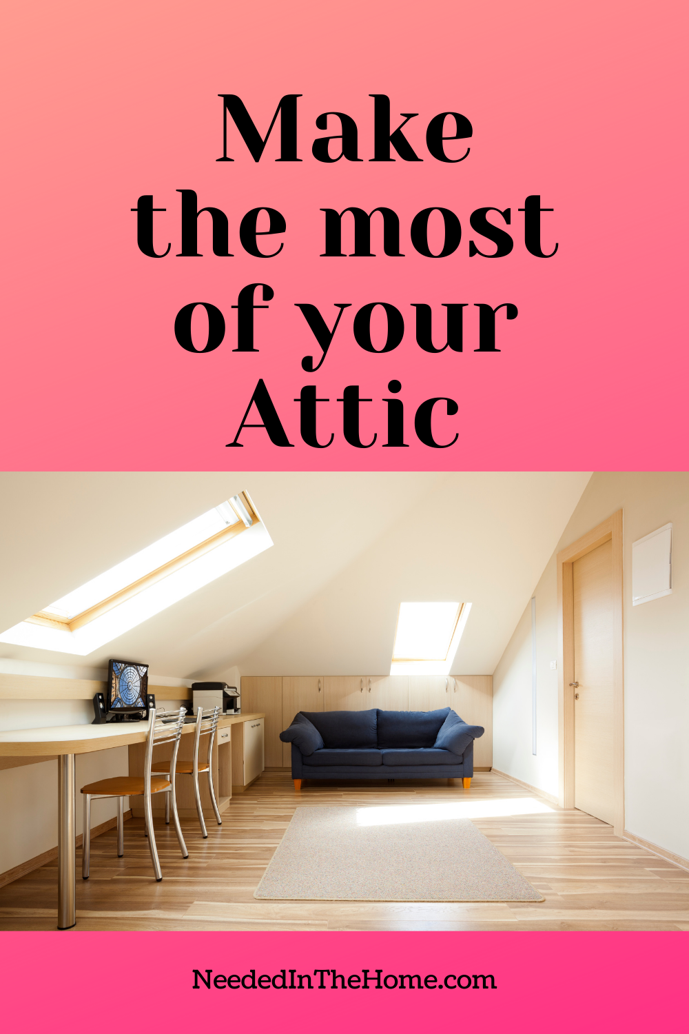 pinterest-pin-description Make The Most Of Your Attic home office family room table laptop couch neededinthehome
