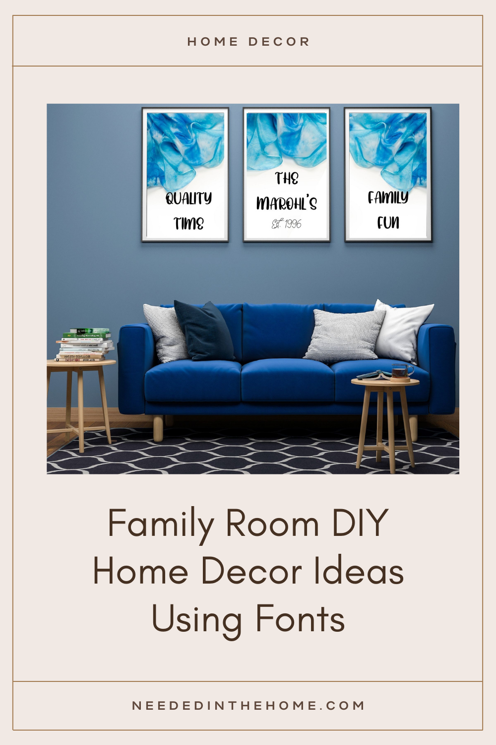 pinterest-pin-description home decor quality time the marohl's est 1996 family fun family room diy home decor ideas using fonts neededinthehome