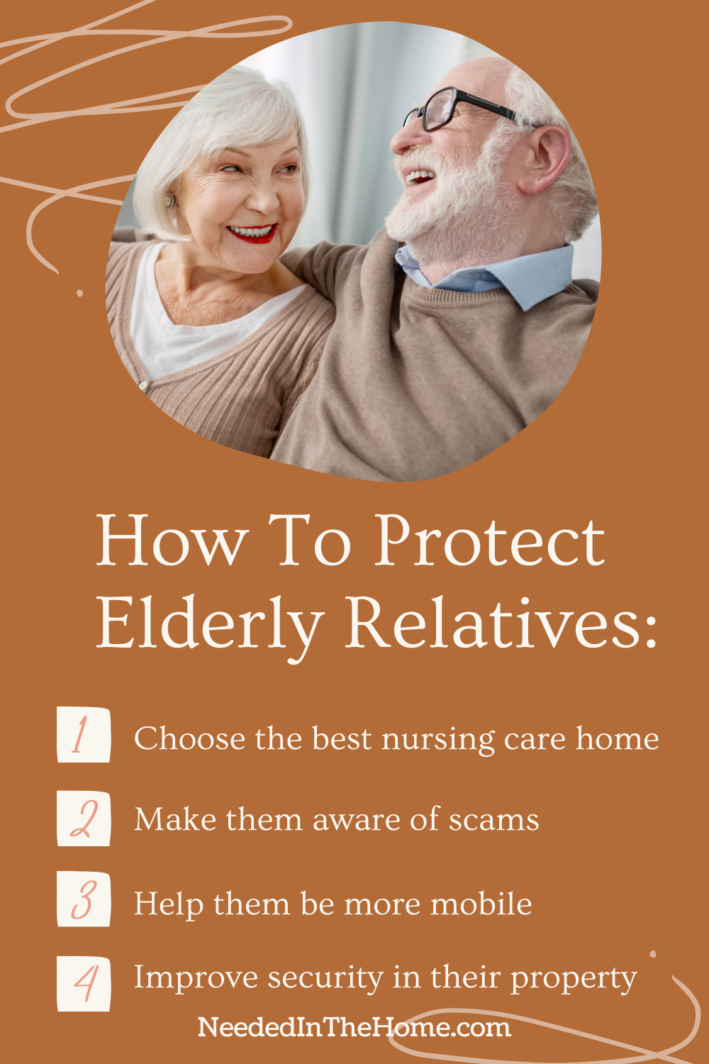 pinterest-pin-description how to protect elderly relatives 4 check boxes of tips senior woman man neededinthehome 