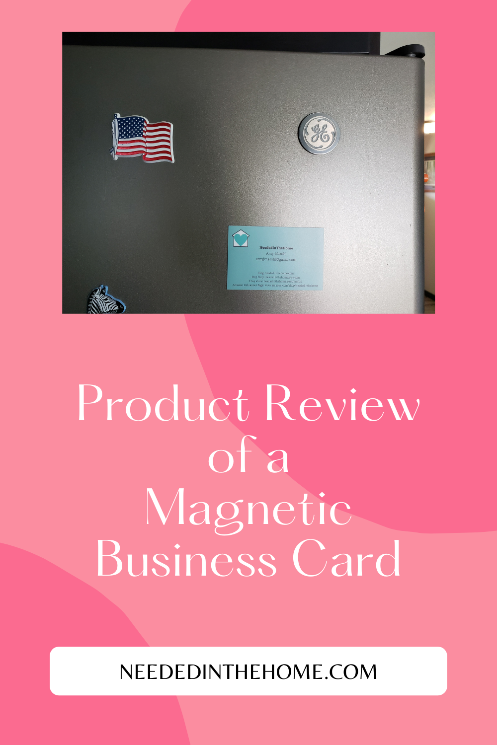 pinterest-pin-description product review of a magnetic business card flag zebra magnetic business card on ge refrigerator neededinthehome