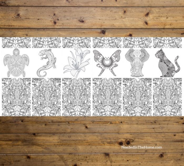 Printable stocking stuffers adult coloring page bookmarks set of 6 with animal designs on Etsy NeededInTheHome