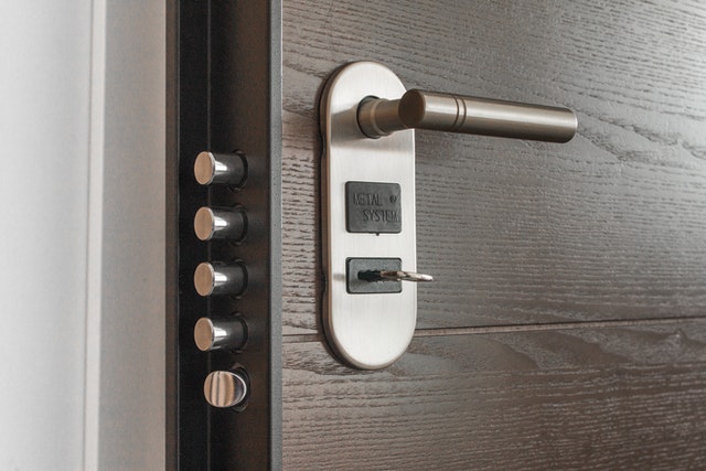 improve security of home door handle with key in lock