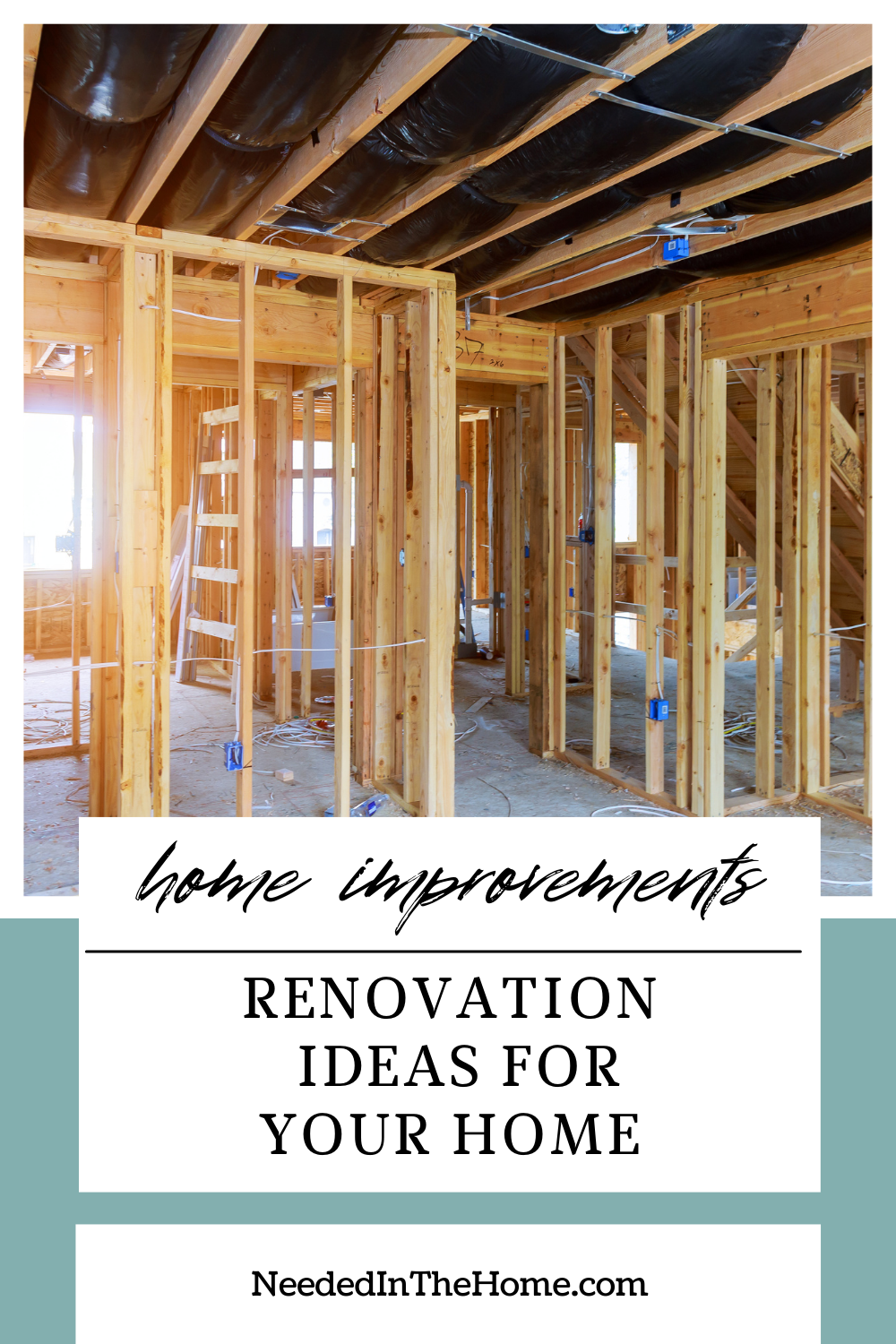 pinterest-pin-description skeleton rooms with electricity in main floor of home being remodeled home improvements renovation ideas for your home neededinthehome