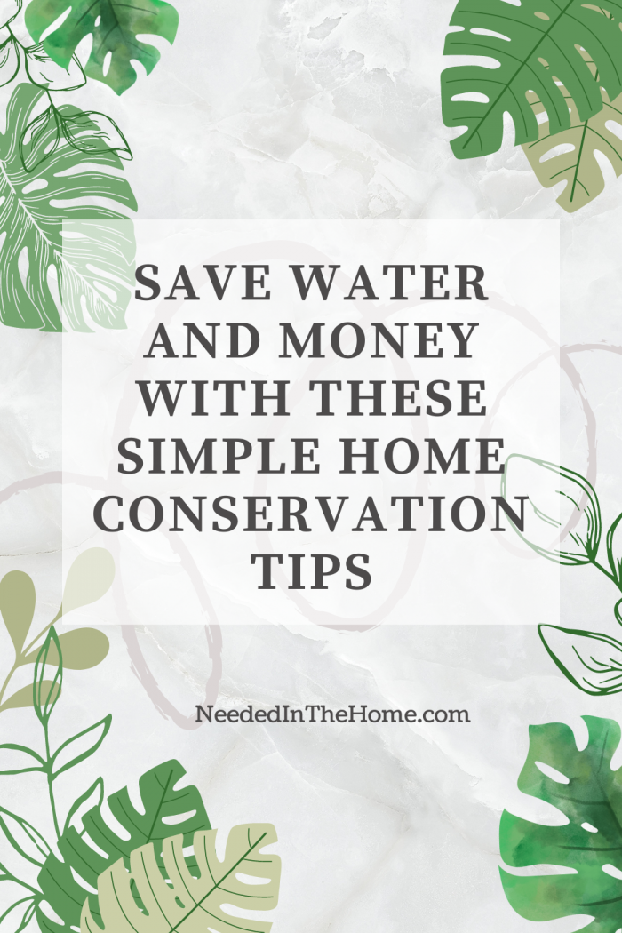 leaves Save Water and Money With These Simple Home Conservation Tips neededinthehome