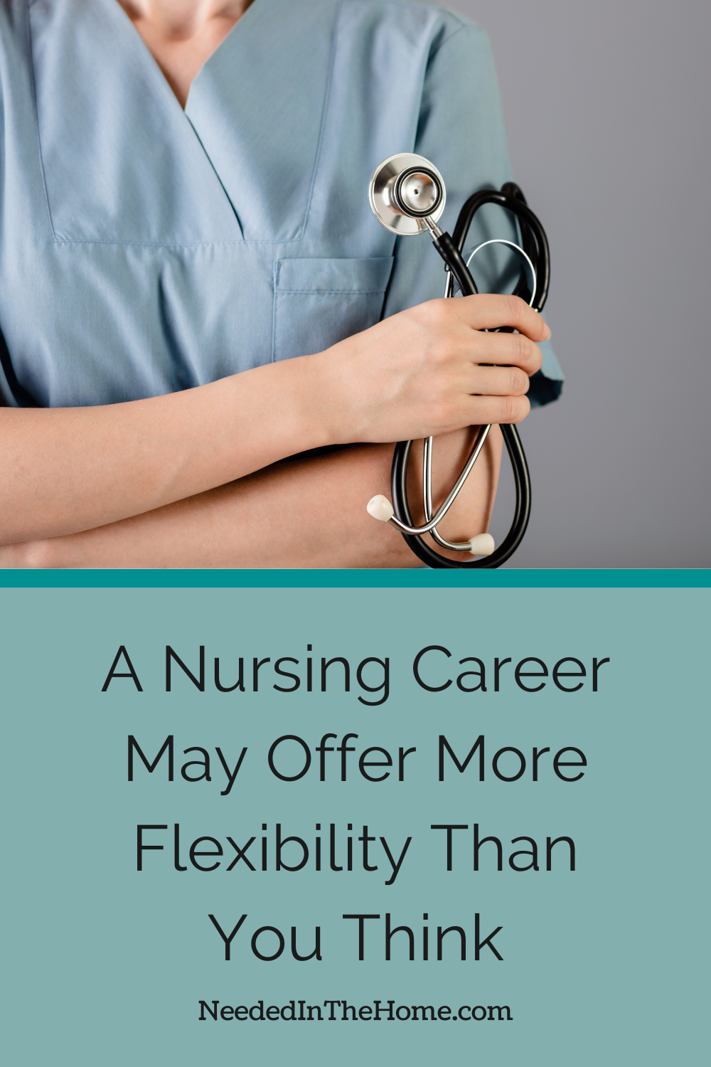 pinterest pin description a nursing career may offer more flexibility than you think female nurse with stethoscope neededinthehome