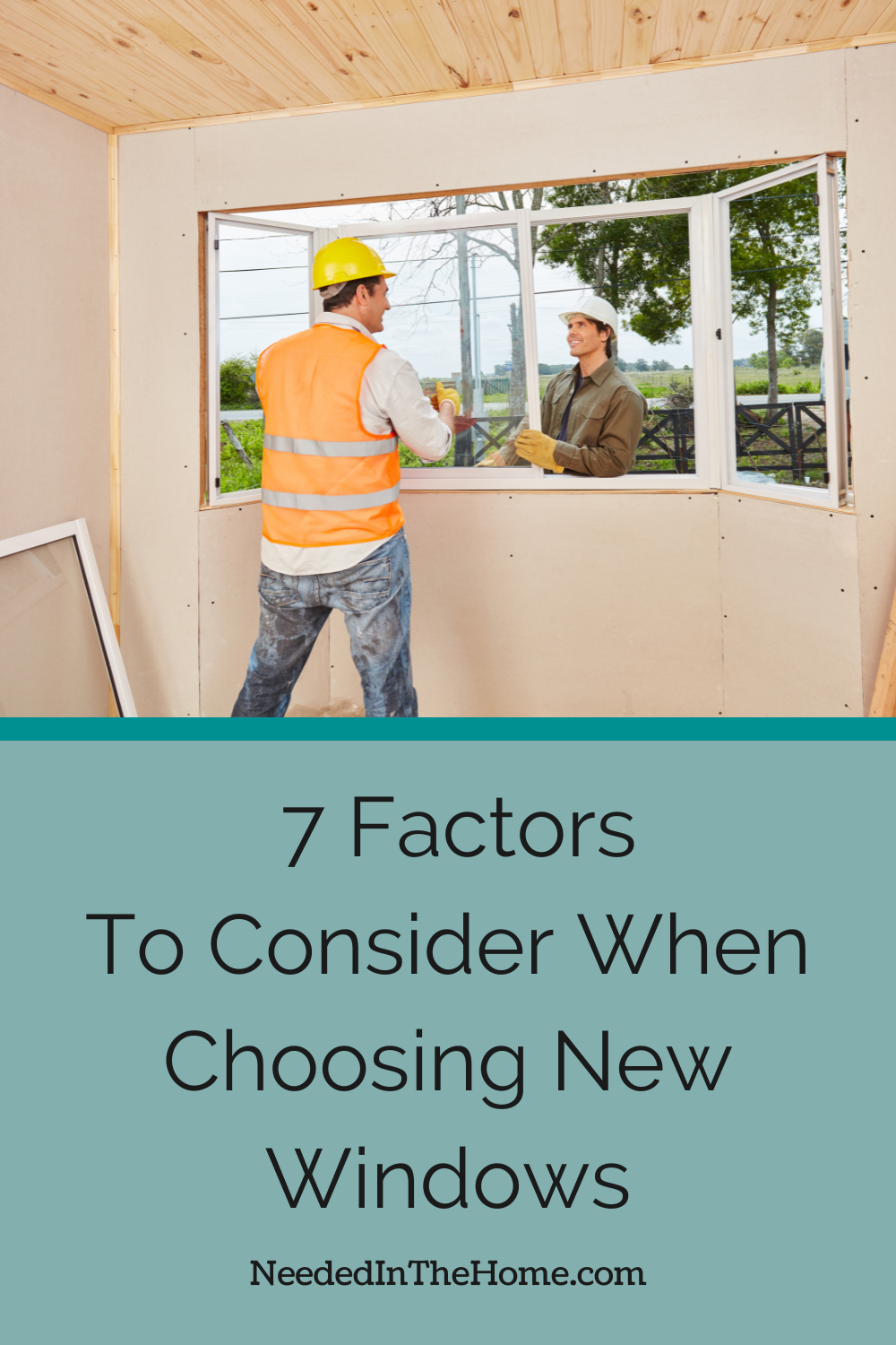 pinterest pin description 7 factors to consider when choosing new windows two men installing a bay window in living room neededinthehome