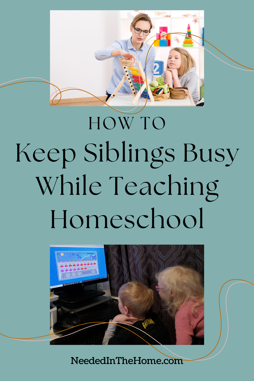 pinterest pin description how to keep siblings busy while teaching homeschool mom daughter using abacus two small children educational computer program neededinthehome