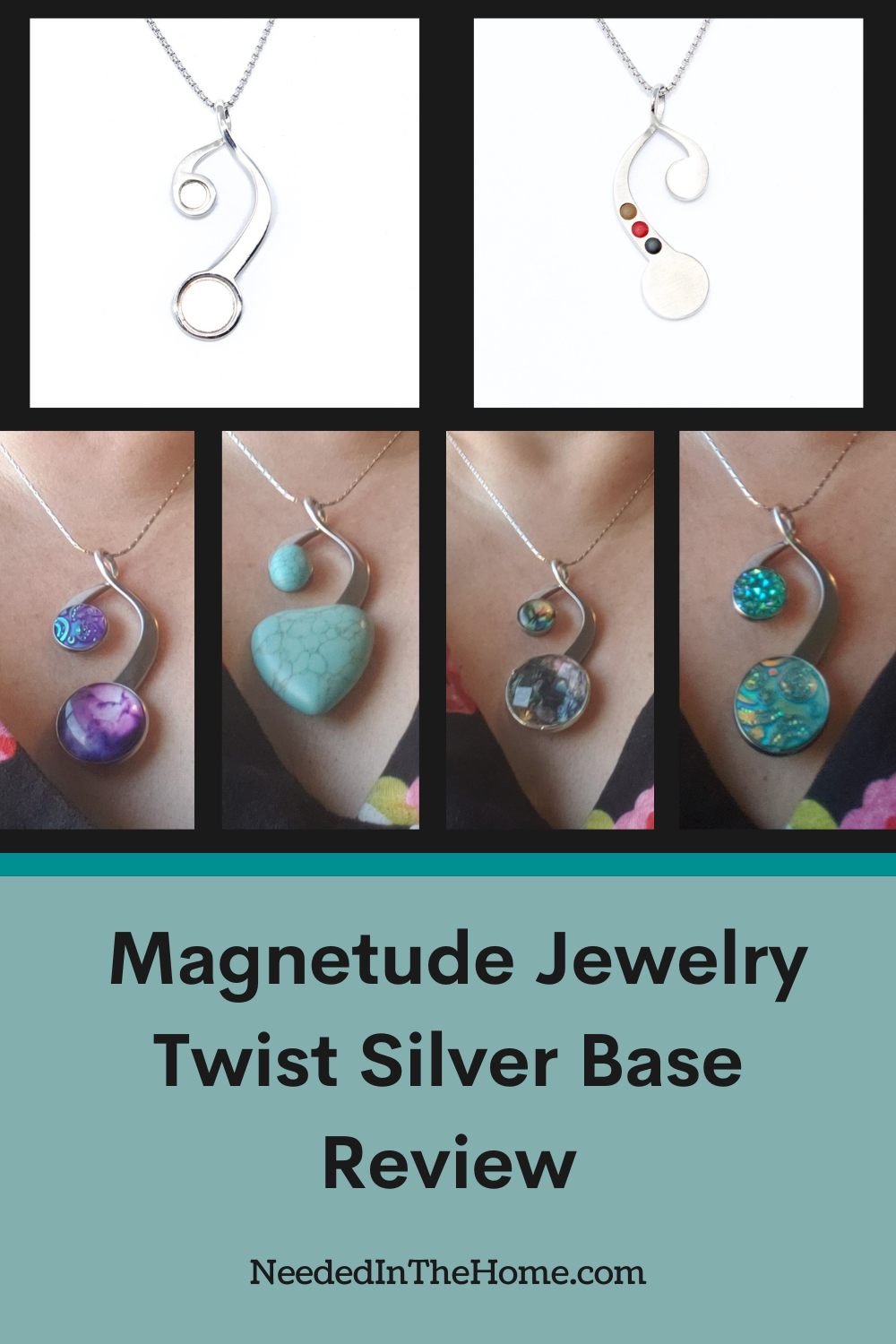pinterest pin description magnetude jewelry twist silver base review front back shown with four different possible looks neededinthehome
