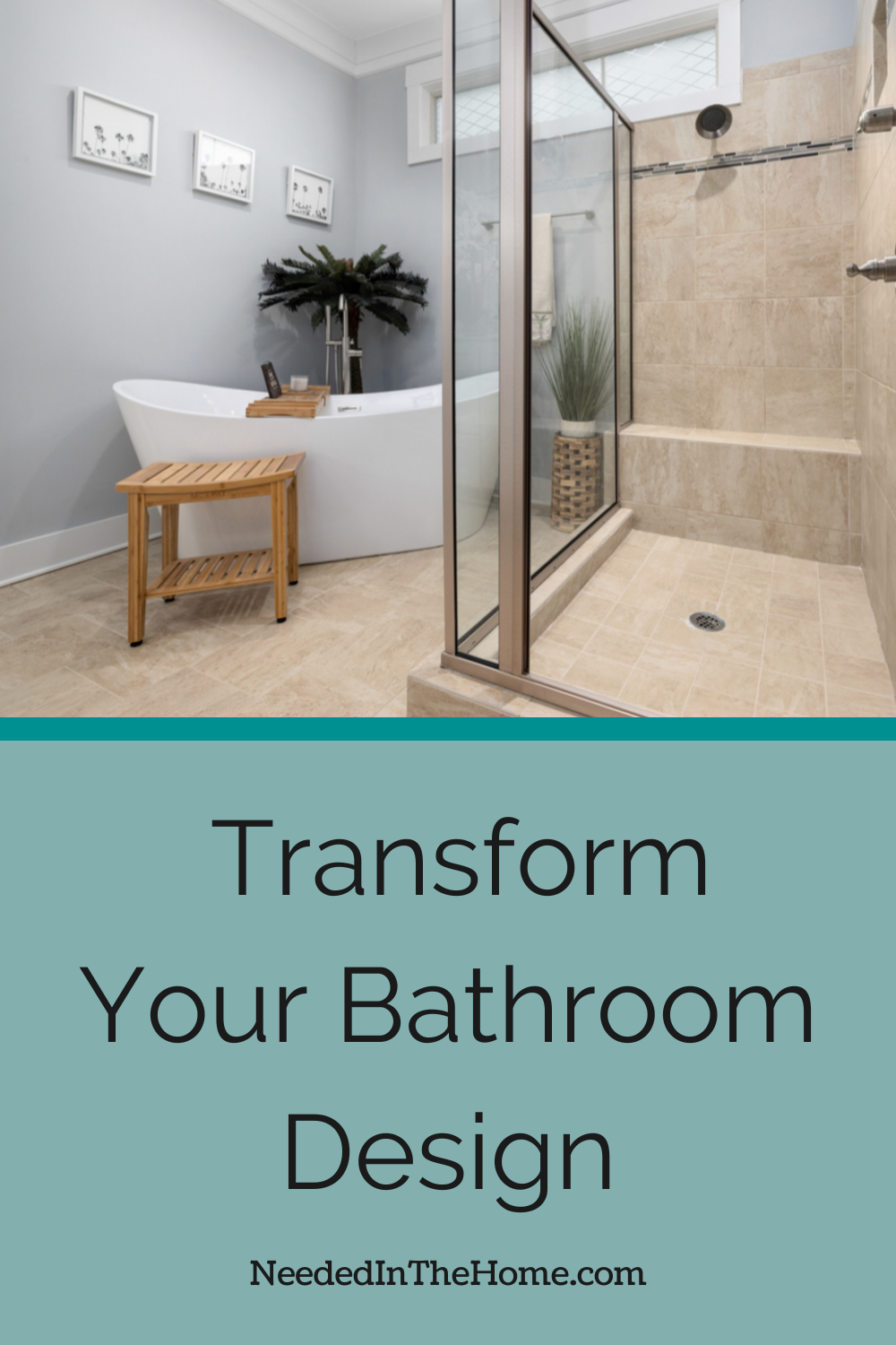 pinterest pin description transform your bathroom design glass shower door next to white bathtub neededinthehome