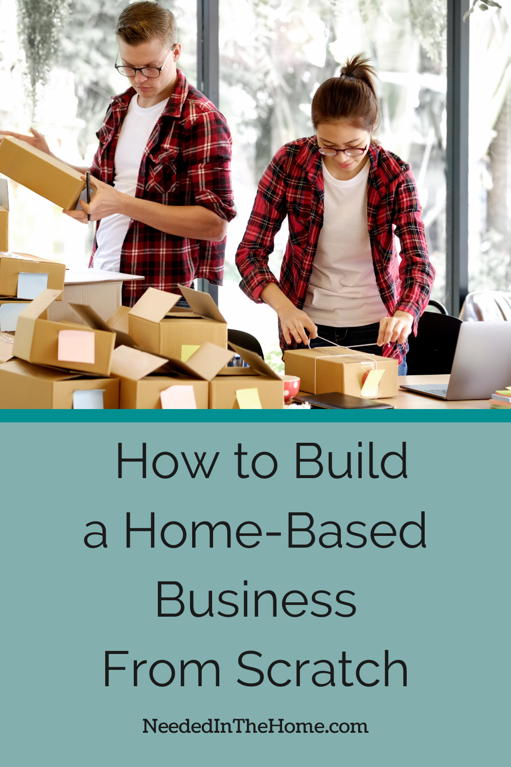pinterest pin desccription how to build a home based business from scratch couple shipping products to customers neededinthehome