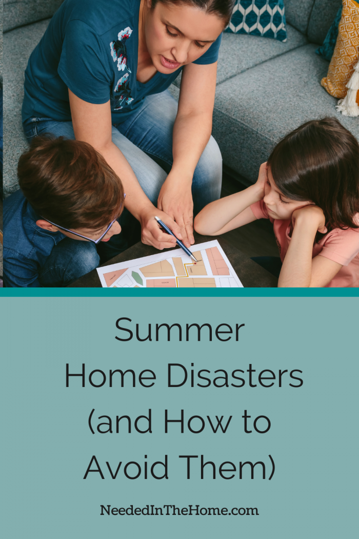 pinterest pin description summer home disasters and how to avoid them mom showing kids evacuation route for fire neededinthehome
