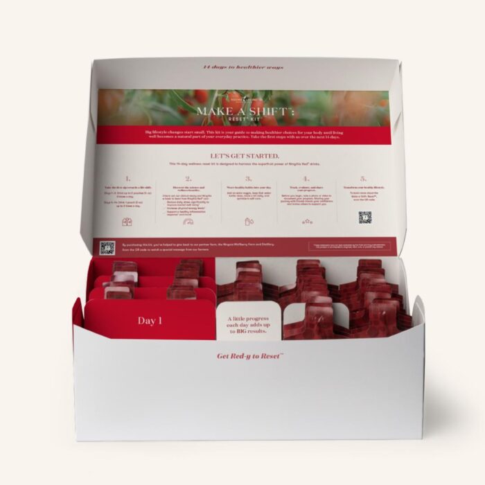 make a shift reset kit young living containing ningxia red pouches to drink and wellness regimen