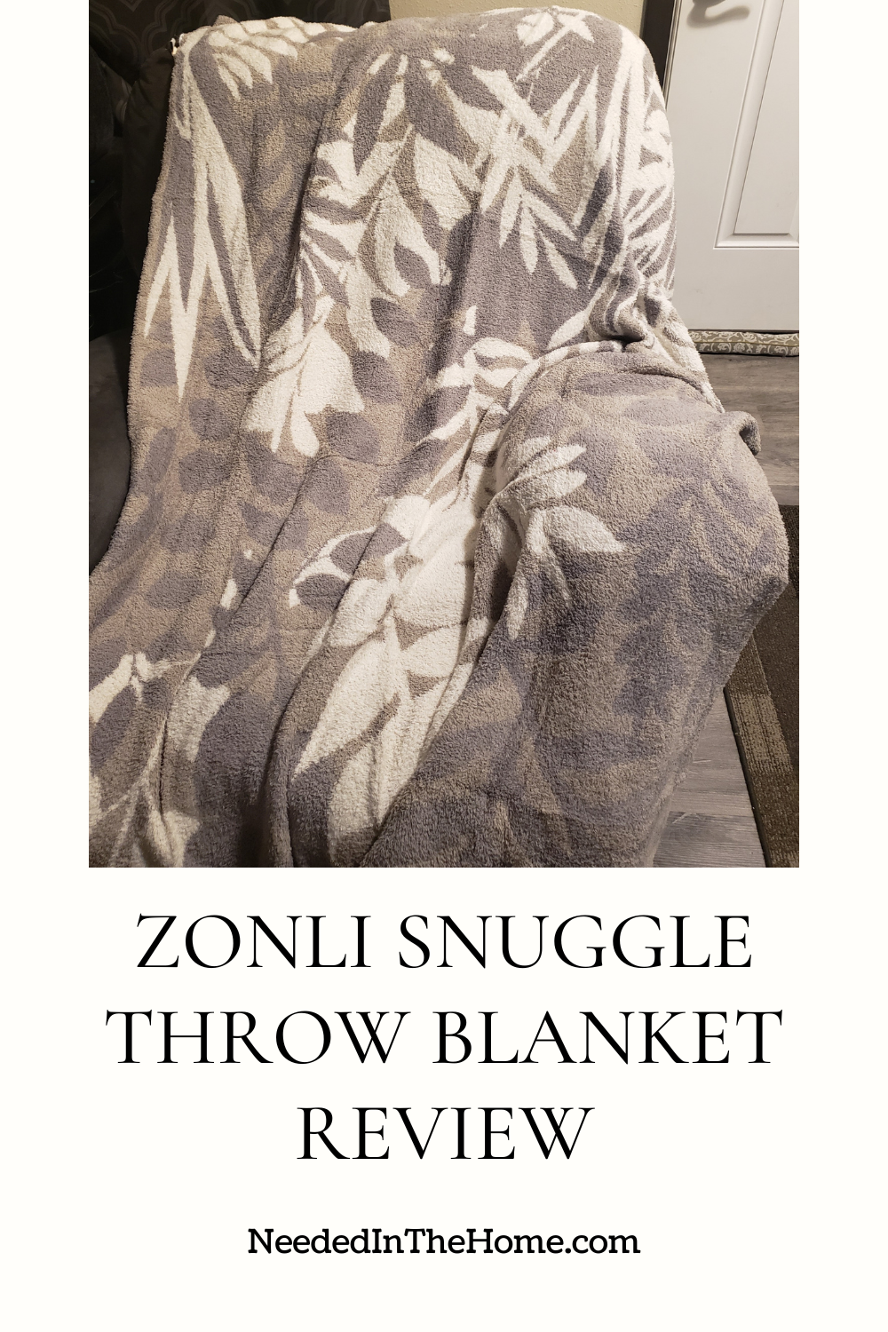throw blanket on a rocking chair with a leaf design zonli snuggle throw blanket review neededinthehome