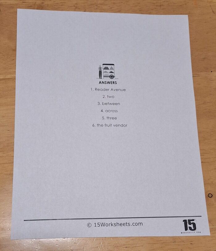 answer key for a geography worksheet