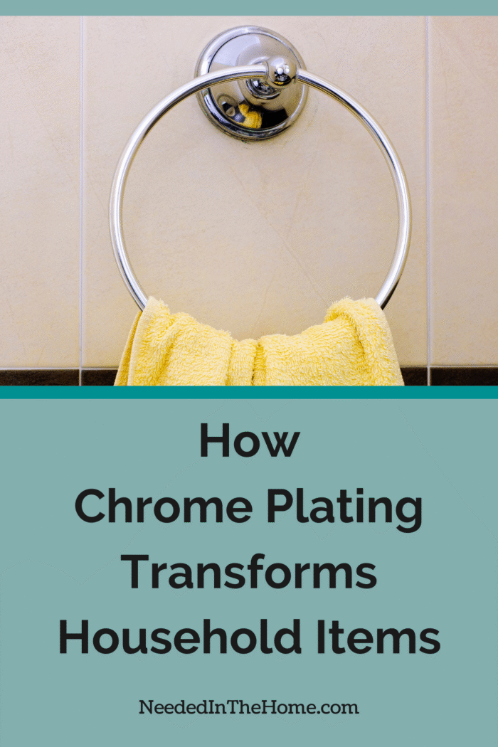 towel rack with chrome plating hardware holding yellow bath towel how chrome plating transforms household items neededinthehome