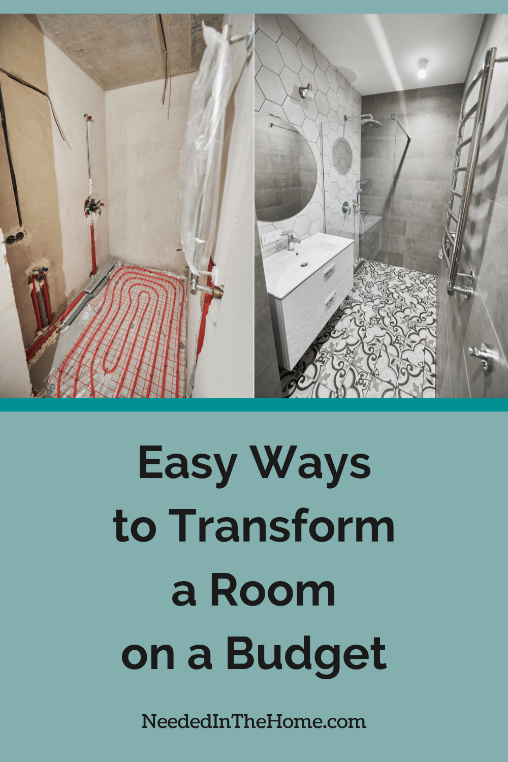 There's so much you can do to transform a room on a budget to give you a home refresh and a mini changeover, before and after picture of bathroom remodel easy ways to transform a room on a budget neededinthehome