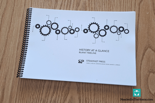 history at a glance blank timeline cover from steadfast press